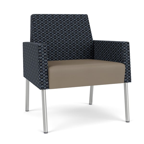 Lesro Mystic Lounge Reception Guest Chair, Silver, RS NightSky Back, MD Farro Seat, RS NightSky Panels ML1101 - main